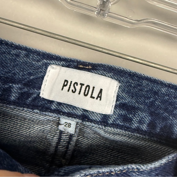 Pistola Lexi Mid Rise Bowed Barrel Leg Straight Jeans - Picture 6 of 7